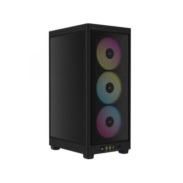 CORSAIR 2000D RGB AIRFLOW Mini-ITX Edzett Üveg PC Ház Tápegység nélkül (CC-9011246-WW) fekete